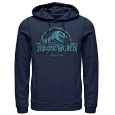 Мужская худи с логотипом Two Lost In The Deep Jurassic World, синий