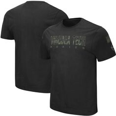 Мужская черная футболка Virginia Tech Hokies Big &amp; Tall OHT Military Appreciation Informer Colosseum