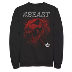 Мужской флисовый пуловер Jurassic World #BEAST T-Rex Bite Licensed Character, черный