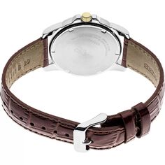 Мужские часы Essential с двухцветным коричневым кожаным ремешком -SUR360 Seiko
