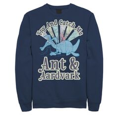 Мужской флисовый пуловер с рисунком Pink Panther Ant And Aardvark Try And Catch Me Licensed Character, синий