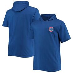 Мужская футболка с капюшоном и пуловером из джерси Royal Chicago Cubs Big &amp; Tall с короткими рукавами