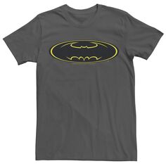 Мужская желтая футболка с логотипом на груди и изображением Бэтмена DC Comics