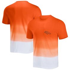 Мужская футболка NFL x Darius Rucker Collection от Fanatics оранжево-белая футболка с карманами Denver Broncos Dip Dye