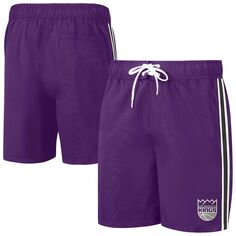 Мужские спортивные шорты Carl Banks Purple/Black Sacramento Kings Sand Beach Volley Swim Shorts G-III