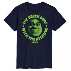 Зеленая футболка Big &amp; Tall Shrek Dude, Blue License, синий