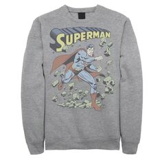 Мужской свитшот с винтажным плакатом Superman With Rocks DC Comics