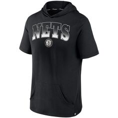 Мужская черная футболка с капюшоном с логотипом Brooklyn Nets Guard The Rim Fanatics