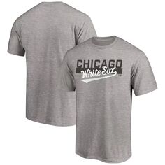 Мужская фирменная серая футболка Chicago White Sox в полоску с надписью «Big &amp; Tall City» Fanatics