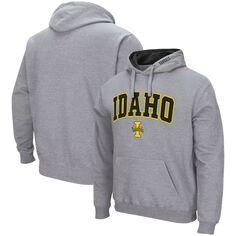 Мужской серый пуловер с капюшоном Idaho Vandals Arch и Logo Colosseum