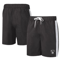 Мужские спортивные шорты Carl Banks, черные/серые шорты для плавания Brooklyn Nets Sand Beach Volley G-III