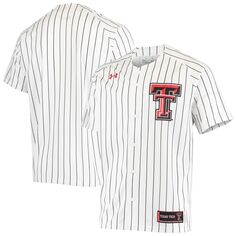 Мужская белая бейсбольная майка Texas Tech Red Raiders Replica Performance Under Armour