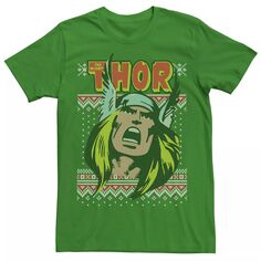 Мужская футболка-свитер с изображением комиксов Marvel Thor в стиле ретро, праздничный уродливый свитер Licensed Character