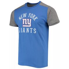 Мужская футболка Royal/серого цвета New York Giants Field Goal Slub Majestic