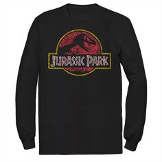 Мужская классическая футболка с логотипом «Юрского периода» Fossil Build Up, Black Licensed Character, черный