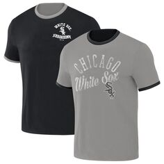 Мужская двусторонняя футболка Darius Rucker Collection от Fanatics черная/серая Chicago White Sox