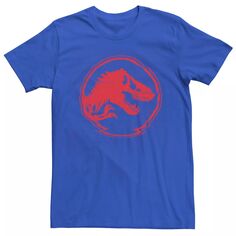 Мужская красная футболка с логотипом Glitch Coin Jurassic World
