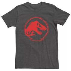 Мужская красная футболка с логотипом Glitch Coin Jurassic World