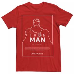 Мужская футболка с постером фильма «Железный человек» Marvel