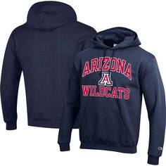 Мужской темно-синий пуловер с капюшоном Arizona Wildcats High Motor Champion
