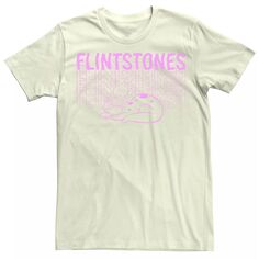 Мужская футболка The Flintstones Dino And Pebbles с волнистой надписью Licensed Character