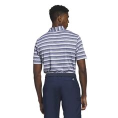 Мужская рубашка-поло для гольфа в двухцветную полоску adidas, черный