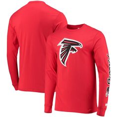 Мужская красная футболка с длинным рукавом Atlanta Falcons Half-Time Starter