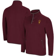 Мужская темно-бордовая куртка-пуловер Arizona State Sun Devils Rebound Snap Colosseum