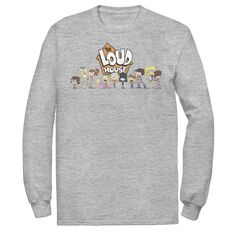 Мужская футболка с длинными рукавами и рисунком The Loud House Cast In A Row Nickelodeon
