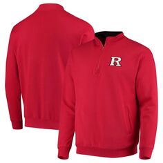 Мужская куртка Scarlet Rutgers Scarlet Knights Tortugas с молнией на четверть и логотипом Colosseum