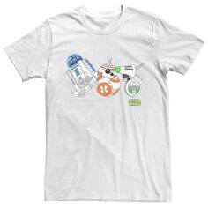 Мужская футболка с рисунком для вечеринки «Звездные войны: Скайуокер. Восхождение дроидов» Licensed Character, белый