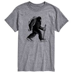 Футболка с рисунком Big &amp; Tall Bigfoot Backpacking License, серый