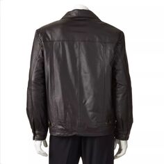 Куртка с открытым низом из новозеландской кожи ягненка Big &amp; Tall Excelled, коричневый