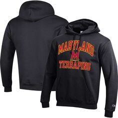Мужской черный пуловер с капюшоном Maryland Terrapins High Motor Champion