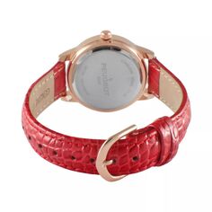 Женские кожаные часы с кристаллами, Красные Peugeot, красный