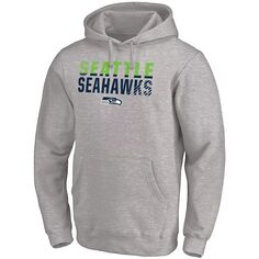 Мужская фирменная серая толстовка с капюшоном Seattle Seahawks Fade Out Fanatics
