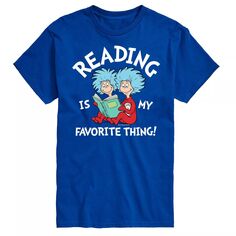 Big &amp; Tall Dr. Seuss Reading — моя любимая футболка с рисунком License, синий