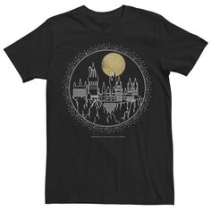 Мужская футболка с портретом «Дары смерти 2 Хогвартса» и круговым рисунком Harry Potter