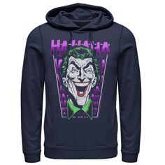 Мужская толстовка с капюшоном Batman The Joker Laughing, Blue DC Comics, синий