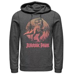 Мужская толстовка с капюшоном T-Rex Gradient Sunset Jurassic Park