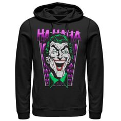 Мужская толстовка с капюшоном Batman The Joker Laughing, Black DC Comics, черный