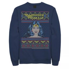 Мужской винтажный вязаный свитшот с портретом Wonder Woman Licensed Character