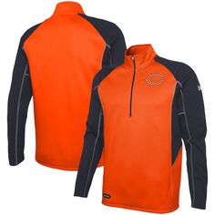 Мужская оранжевая куртка Chicago Bears с застежкой-молнией на половину длины для двух дней New Era