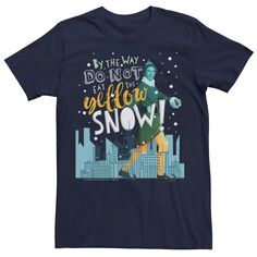 Мужская футболка Elf Buddy Don&apos;t Eat The Yellow Snow Skyline с текстовым плакатом Licensed Character