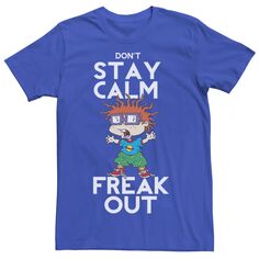Мужская футболка Rugrats Chuckie Don&apos;t Stay Calm Freak Out с рисунком Nickelodeon