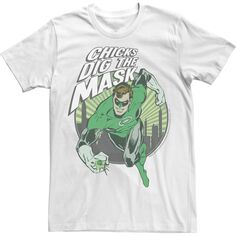 Мужская футболка с изображением комиксов «Человек в маске» и зеленым фонарем Licensed Character