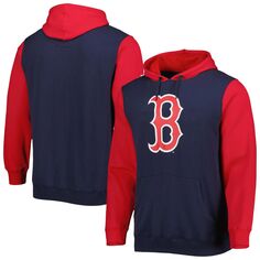 Мужской пуловер с капюшоном темно-синего/красного цвета Boston Red Sox Team Stitches
