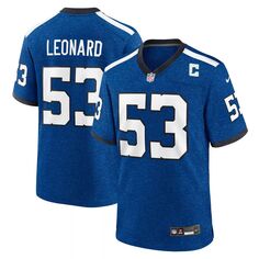 Мужская футболка Shaquille Leonard Royal Indianapolis Colts Indiana Nights Alternate Game Джерси Nike
