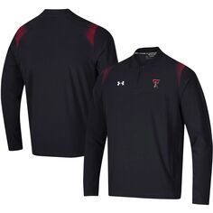 Мужская черная куртка Texas Tech Red Raiders 2021 Sideline Motivate с молнией на четверть Under Armour