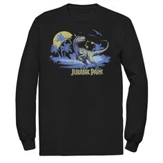 Мужская футболка с потертостями и портретом «Парк Юрского периода Raptor» Jurassic Park, черный